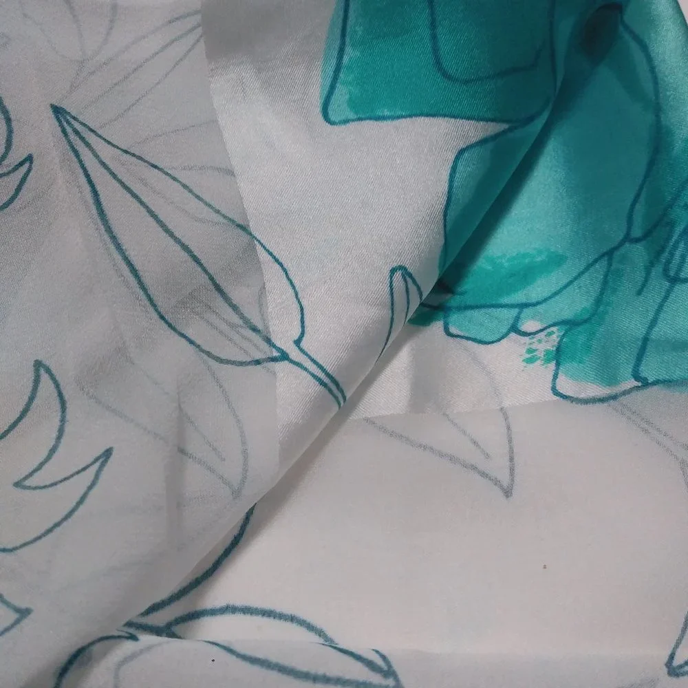 Vera Neumann Signature Turquoise Scarf - Picture 5 of 10